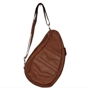 Paul & Taylor Brown Genuine Leather Sling Bag NWOT